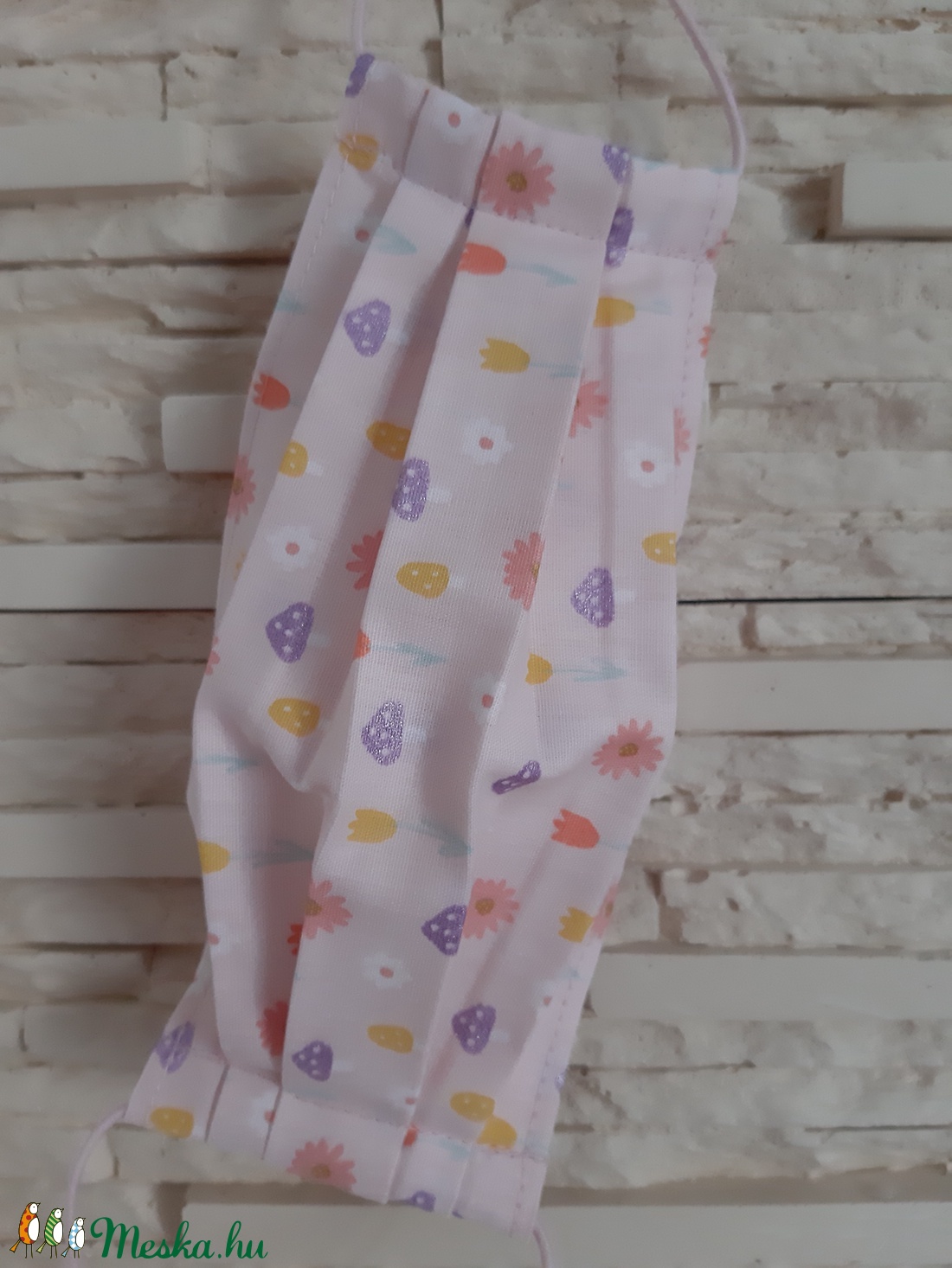 Gyermek textil maszk - rózsaszín, virágos rét gombákkal - maszk, arcmaszk - gyerek - Meska.hu Gyermek textil maszk - rózsaszín, virágos rét gombákkal - maszk, arcmaszk - gyerek - Meska.hu