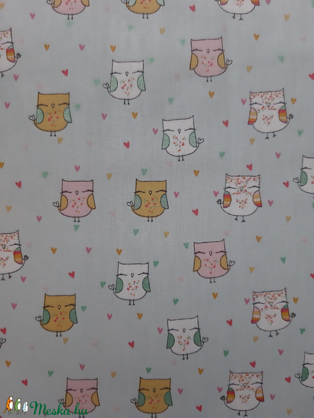 Gyermek textil maszk - világos menta, cuki baglyos - maszk, arcmaszk - gyerek - Meska.hu Gyermek textil maszk - világos menta, cuki baglyos - maszk, arcmaszk - gyerek - Meska.hu