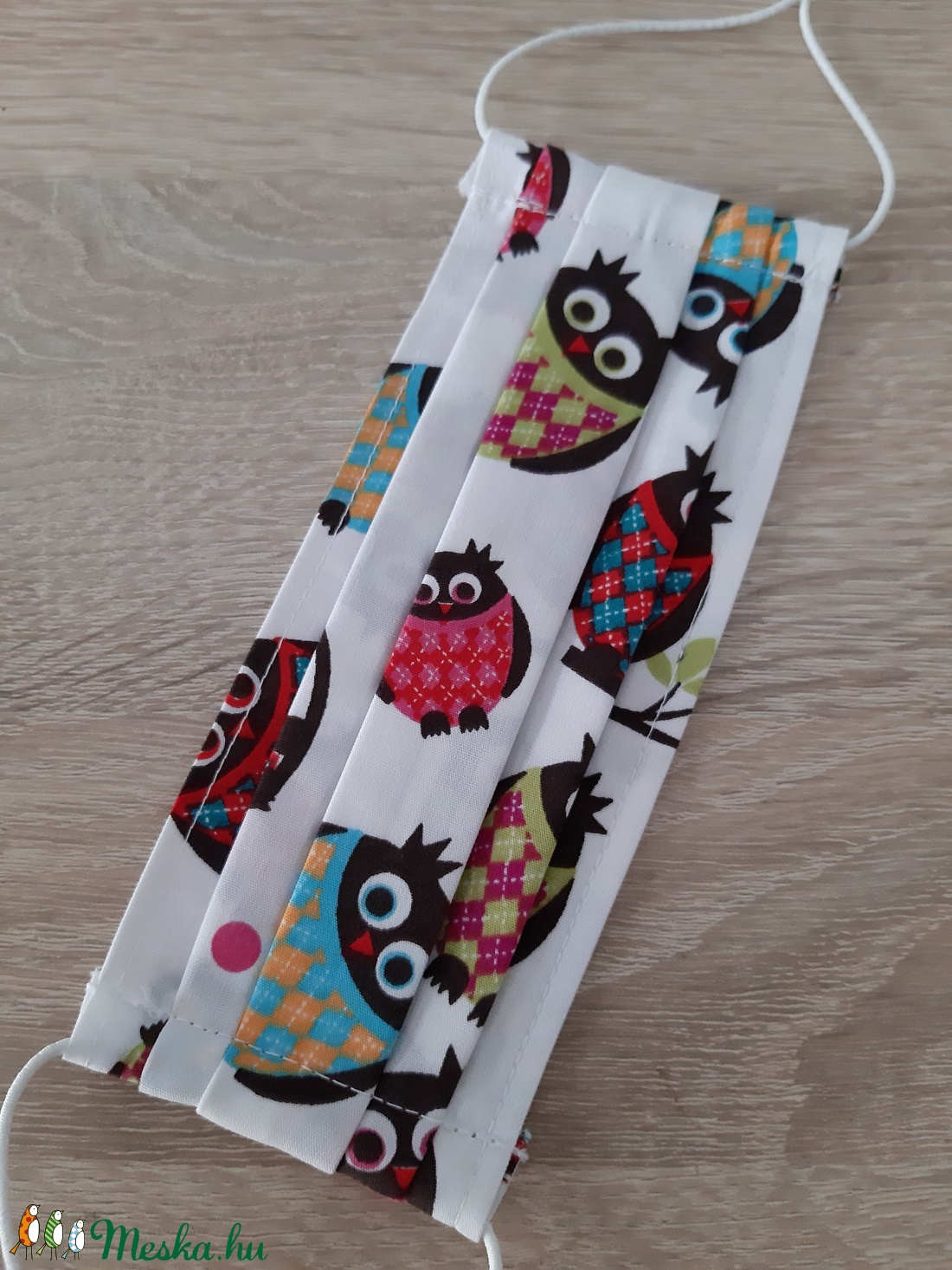 Gyermek textil maszk - fehér, duci baglyokkal - maszk, arcmaszk - gyerek - Meska.hu Gyermek textil maszk - fehér, duci baglyokkal - maszk, arcmaszk - gyerek - Meska.hu