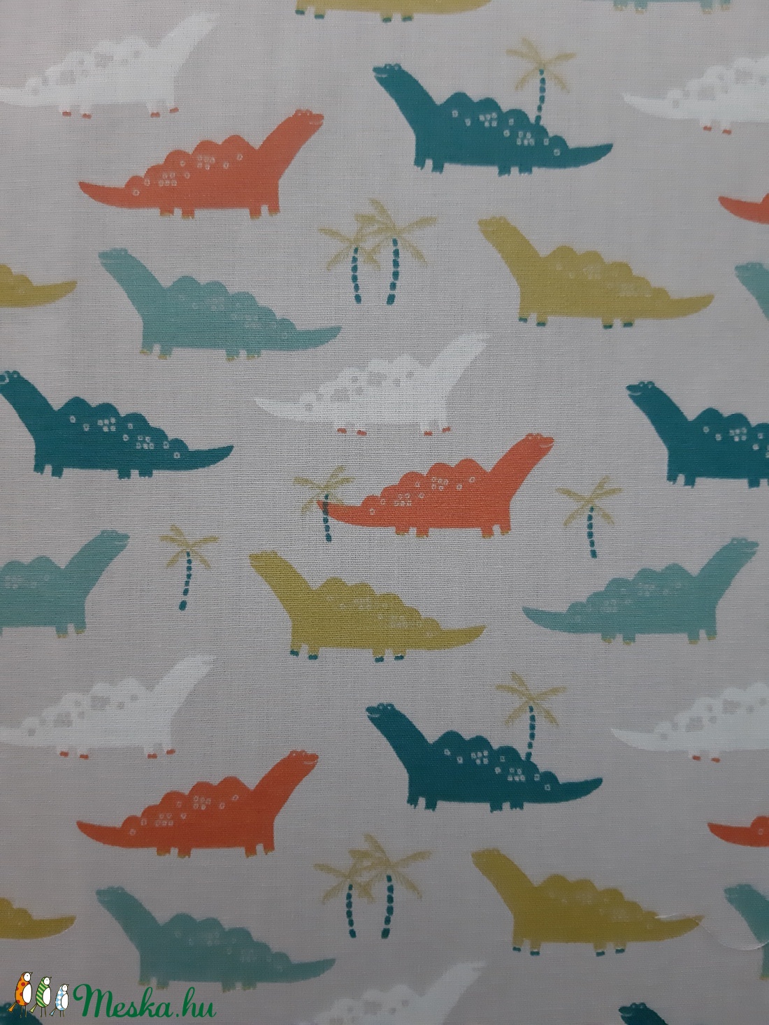 Gyermek textil maszk - szürke, dínós - gyerek - gyerek - Meska.hu