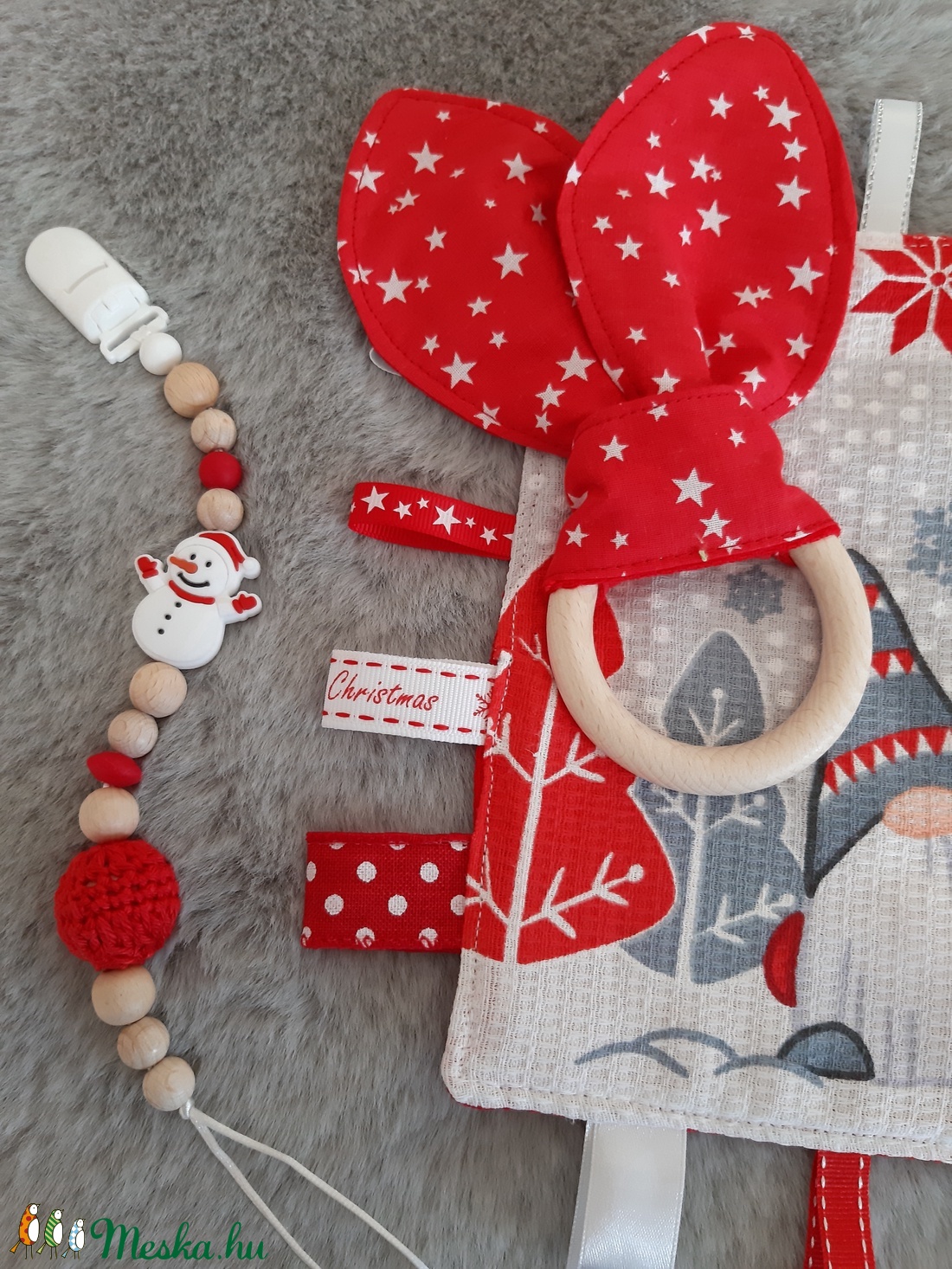 Karácsonyi baba szett - manók és hóember - játék & sport - 3 éves kor alattiaknak - alvóka & rongyi - Meska.hu