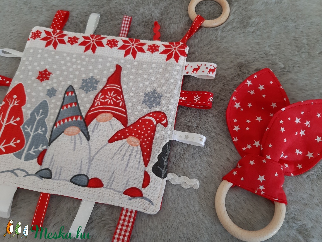 Karácsonyi baba szett - manók és hóember - játék & sport - 3 éves kor alattiaknak - alvóka & rongyi - Meska.hu