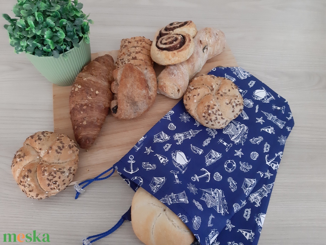 Bármitartó zsákocska szett - tengeres, kék - táska & tok - bevásárlás & shopper táska - shopper, textiltáska, szatyor - Meska.hu