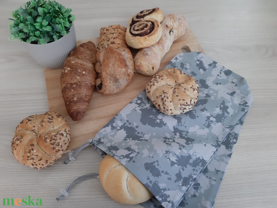 Bármitartó zsákocska szett - szürke terepszínű - táska & tok - bevásárlás & shopper táska - shopper, textiltáska, szatyor - Meska.hu