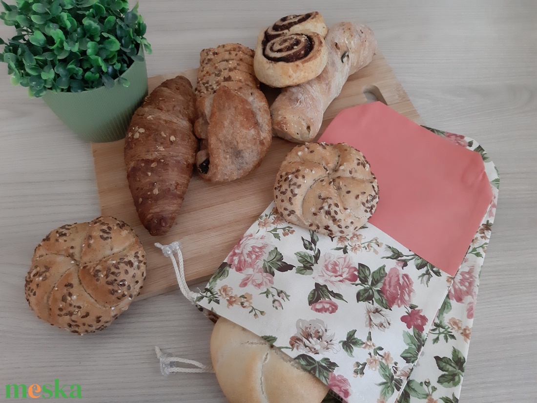 Bármitartó zsákocska szett - romantikus rózsákkal, vintage színvilágban - táska & tok - bevásárlás & shopper táska - shopper, textiltáska, szatyor - Meska.hu