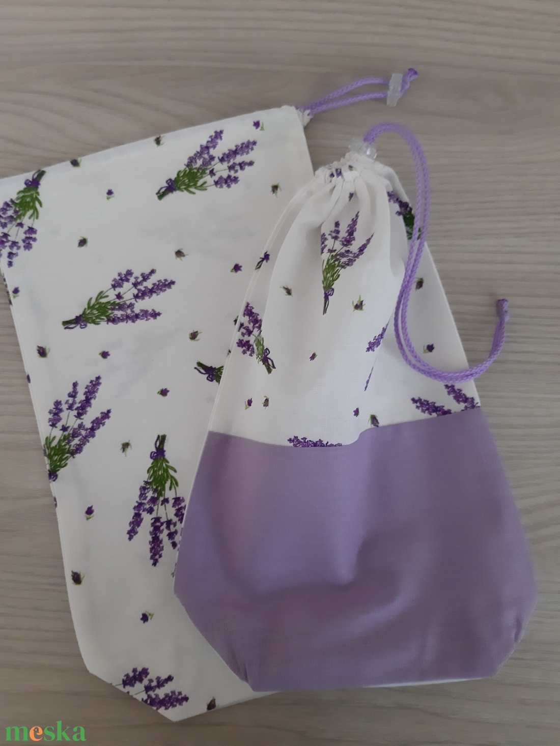 Bármitartó zsákocska szett - levendulás, lila színvilágban - táska & tok - bevásárlás & shopper táska - shopper, textiltáska, szatyor - Meska.hu