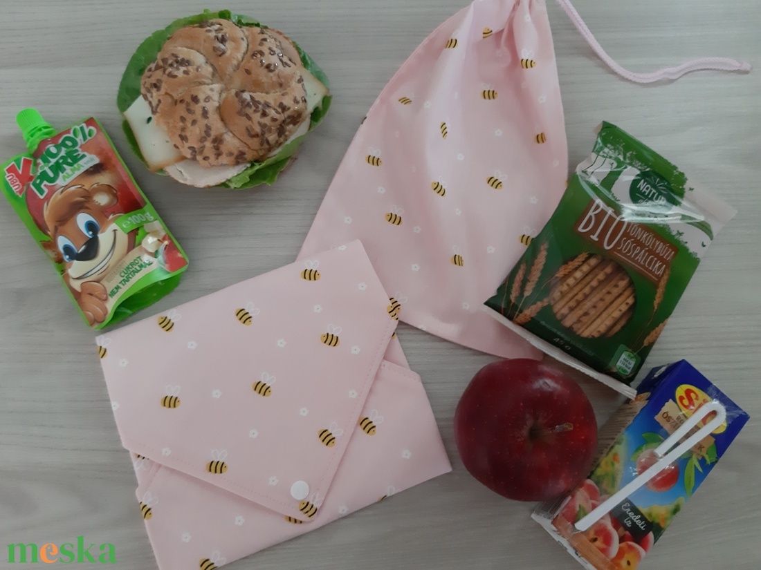 Prémium tízórais szett (2 db-os) gyerekeknek - zümis, csajos színvilágban - otthon & életmód - konyhafelszerelés, tálalás - konyhai textil - szalvéta - Meska.hu