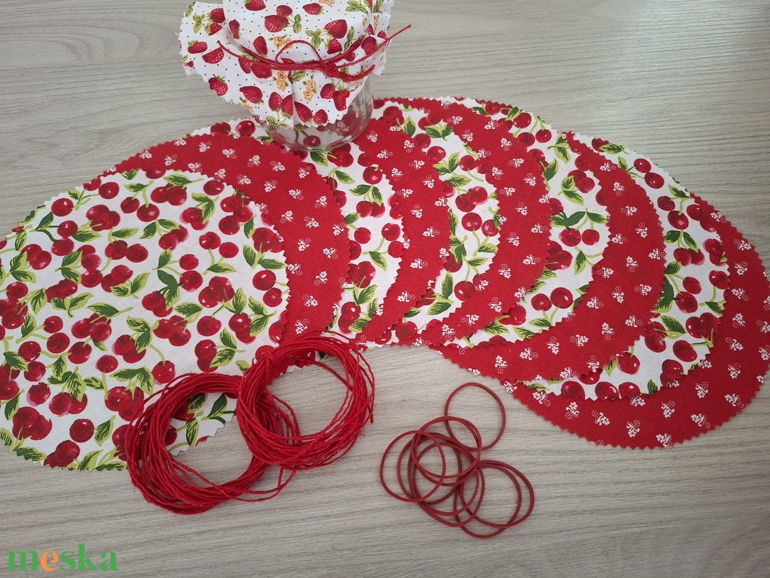 Befőttes tető szett - 10 db-os, meggyes és piros alapon finom mintás variáció (meggy, cseresznye) - otthon & életmód - konyhafelszerelés, tálalás - konyhai textil - edényfogó & edényfedő - Meska.hu Befőttes tető szett - 10 db-os, meggyes és piros alapon finom mintás variáció (meggy, cseresznye) - otthon & életmód - konyhafelszerelés, tálalás - konyhai textil - edényfogó & edényfedő - Meska.hu