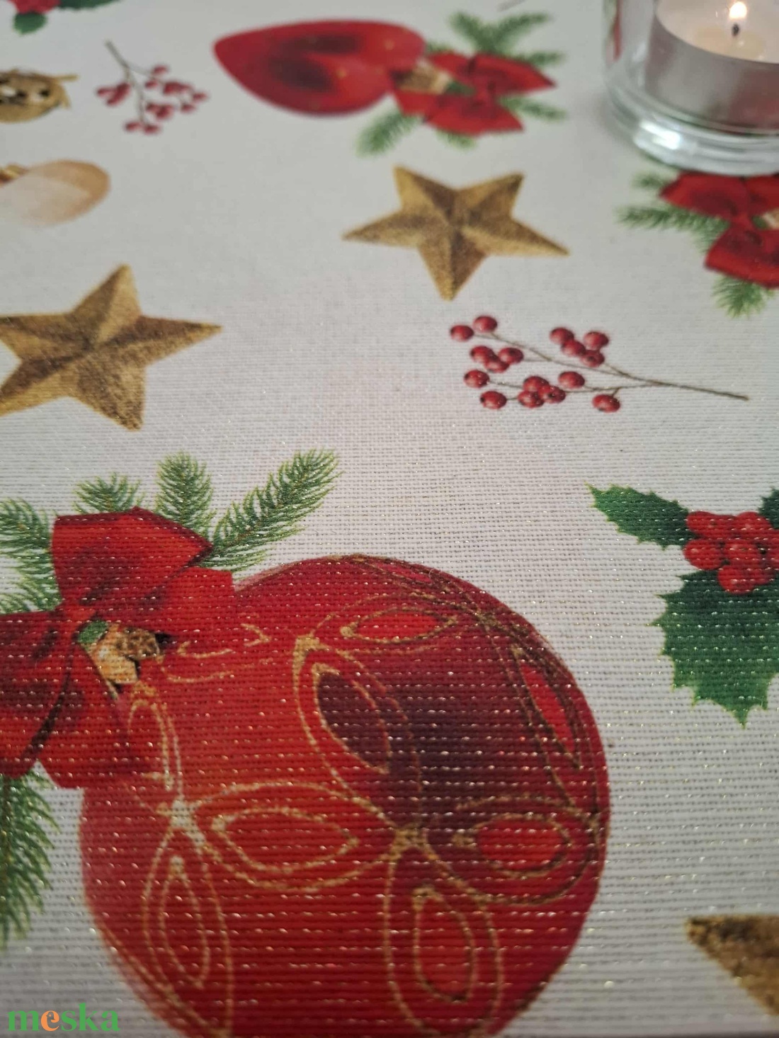 Mikulás zsák - csillogós, ünnepi mintával - karácsony - mikulás - mikulás zsák - Meska.hu