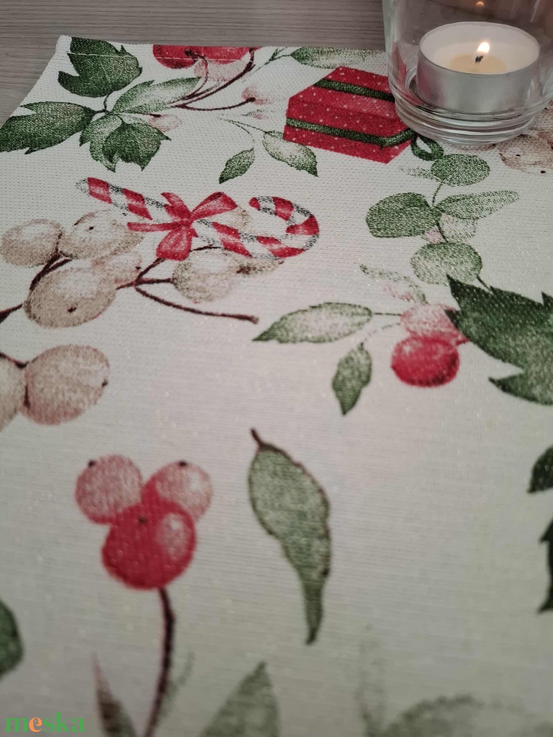 Mikulás zsák - csillogós, téli hangulatú mintával - karácsony - mikulás - mikulás zsák - Meska.hu