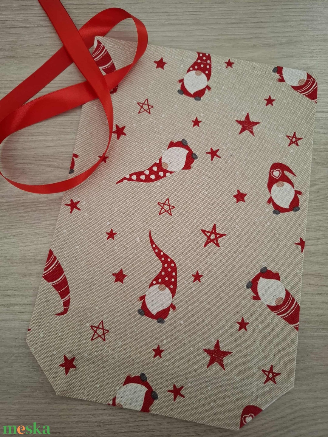 Ajándék zsák - manós, csillagos - karácsony - mikulás - mikulás zsák - Meska.hu