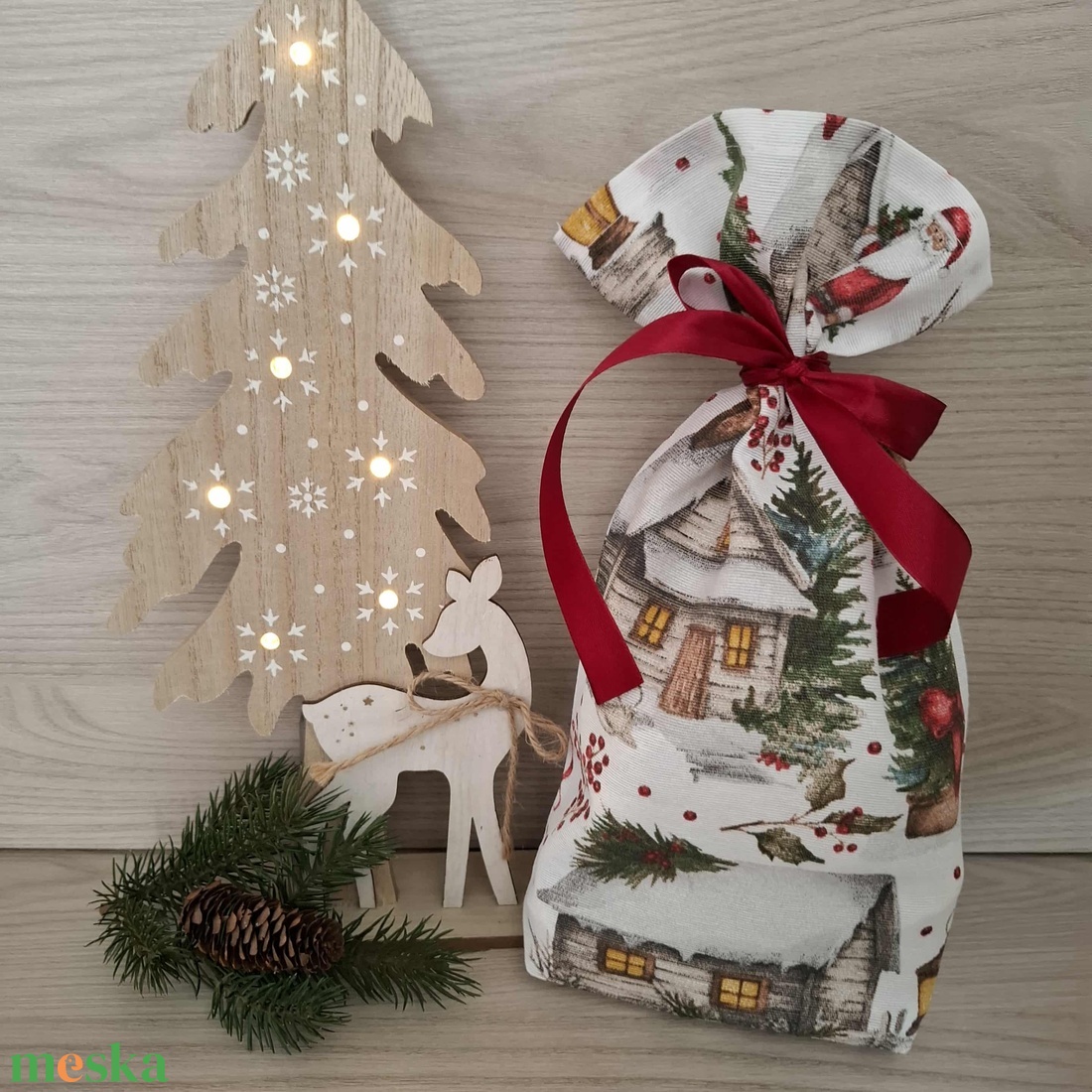 Mikulás zsák - ünnepi táj - karácsony - mikulás - mikulás zsák - Meska.hu