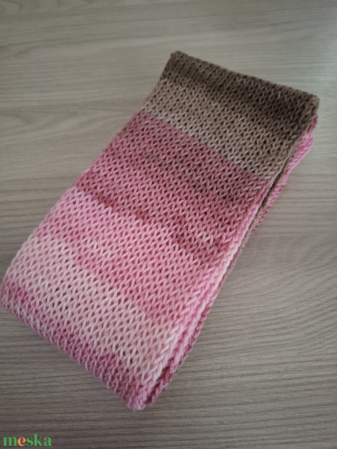 Kötött csősál batikolt fonalból - őszirózsa  - ruha & divat - sál, sapka, kendő - sál - Meska.hu