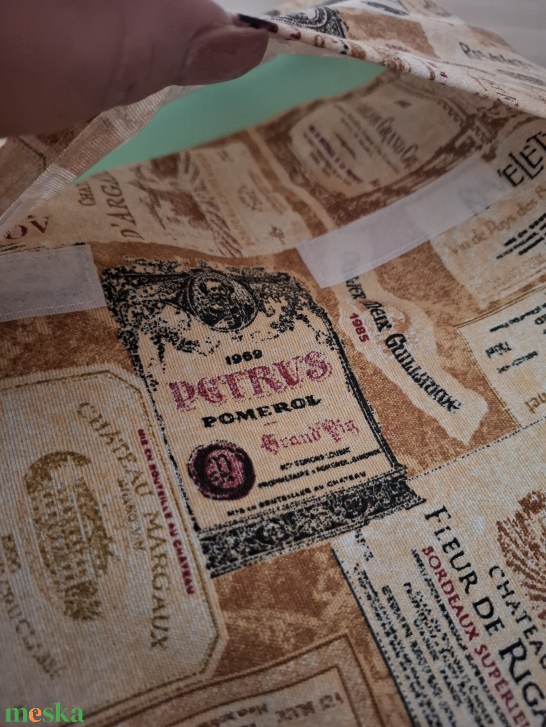 Székpárna szett (4 db-os) - boros címkék, natúr színvilágban - otthon & életmód - lakástextil - székpárna, huzat - Meska.hu