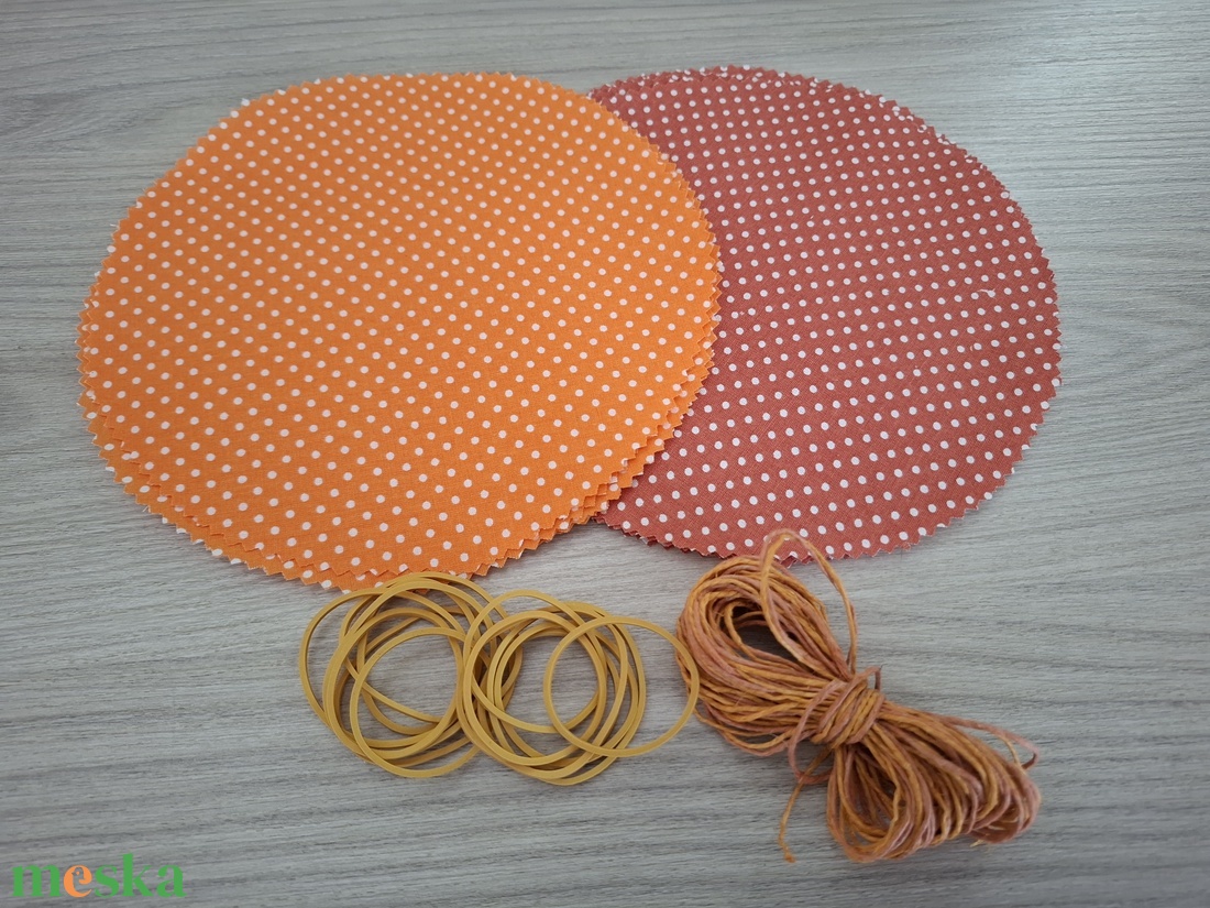 Befőttes tető szett - 12 db-os - barack variációk - otthon & életmód - konyhafelszerelés, tálalás - konyhai textil - edényfogó & edényfedő - Meska.hu