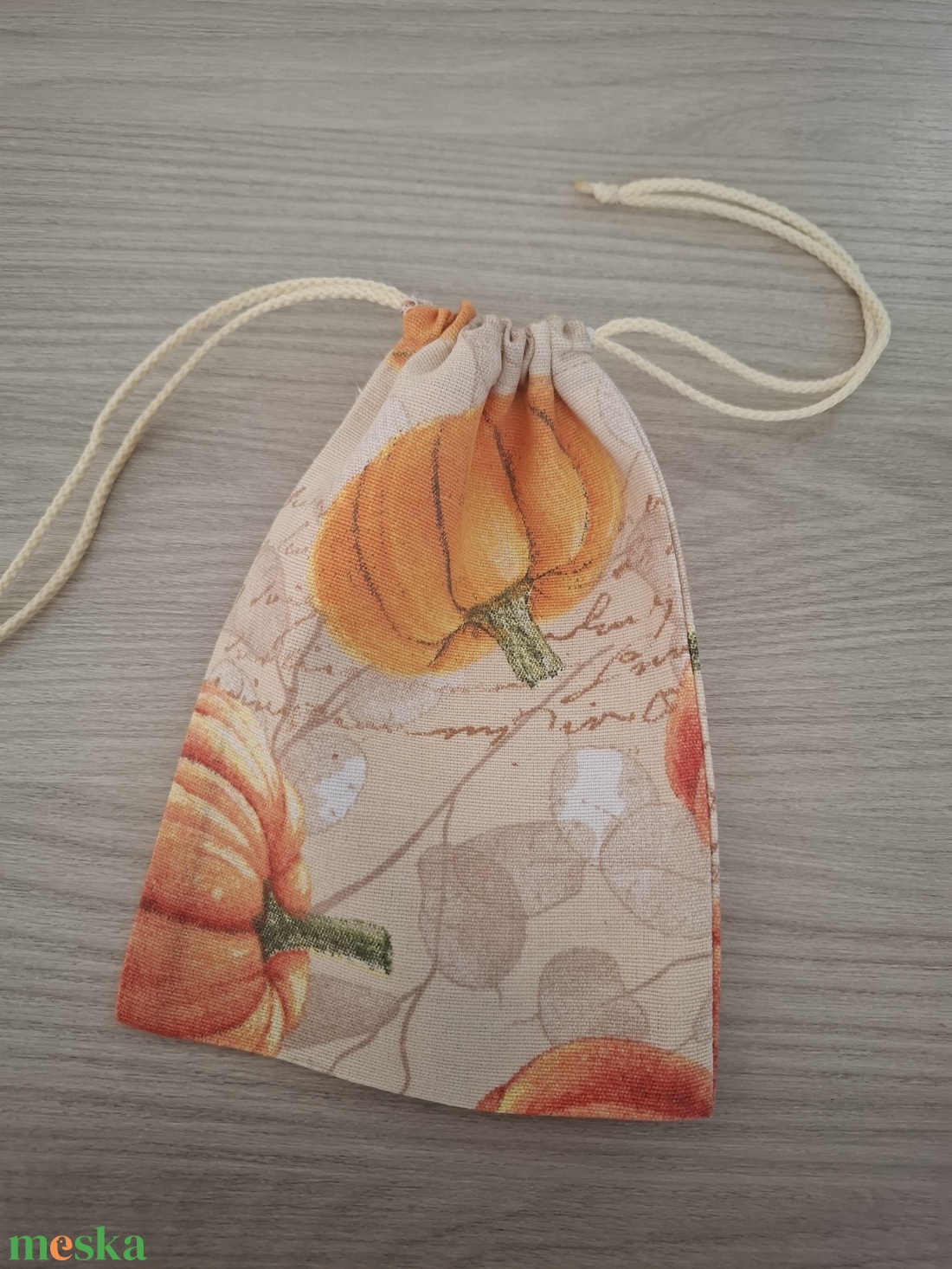 Őszi szatyor és zsákocska szett - tököcskék - táska & tok - bevásárlás & shopper táska - shopper, textiltáska, szatyor - Meska.hu