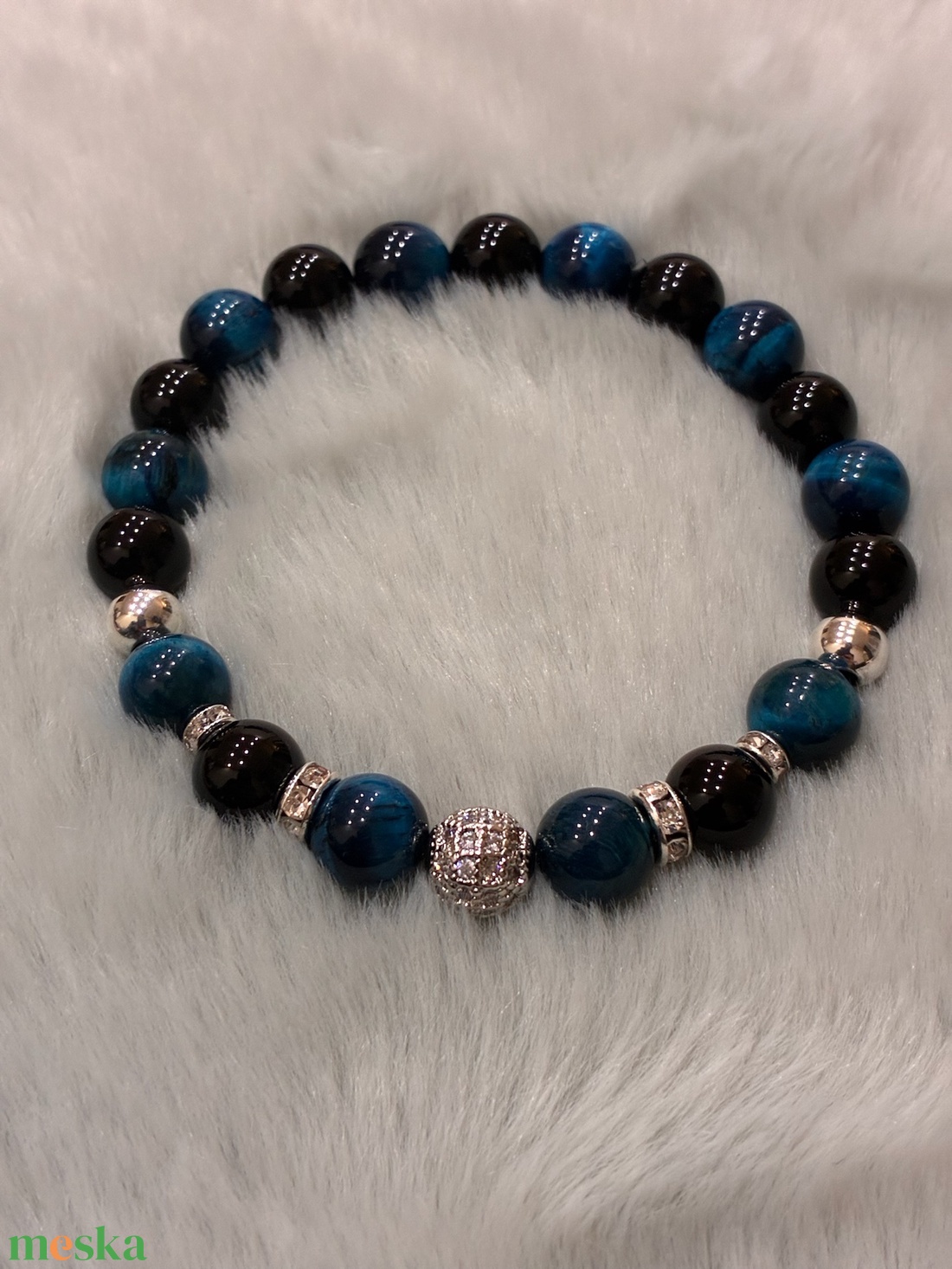 Tigrisszem-achát ásvány karkötő - ékszer - karkötő - ásványkarkötő - Meska.hu