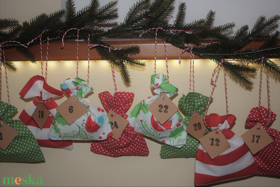 Adventi zsákok (adventi naptár) : piros-zöld madár szett - karácsony - adventi díszek - adventi naptár - Meska.hu Adventi zsákok (adventi naptár) : piros-zöld madár szett - karácsony - adventi díszek - adventi naptár - Meska.hu