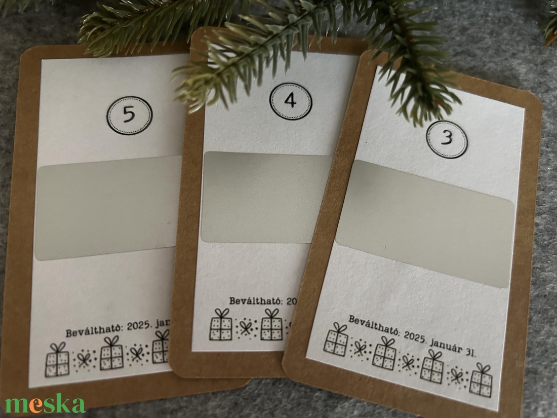Adventi kupon - barna karácsonyi - karácsony - adventi díszek - adventi naptár - Meska.hu