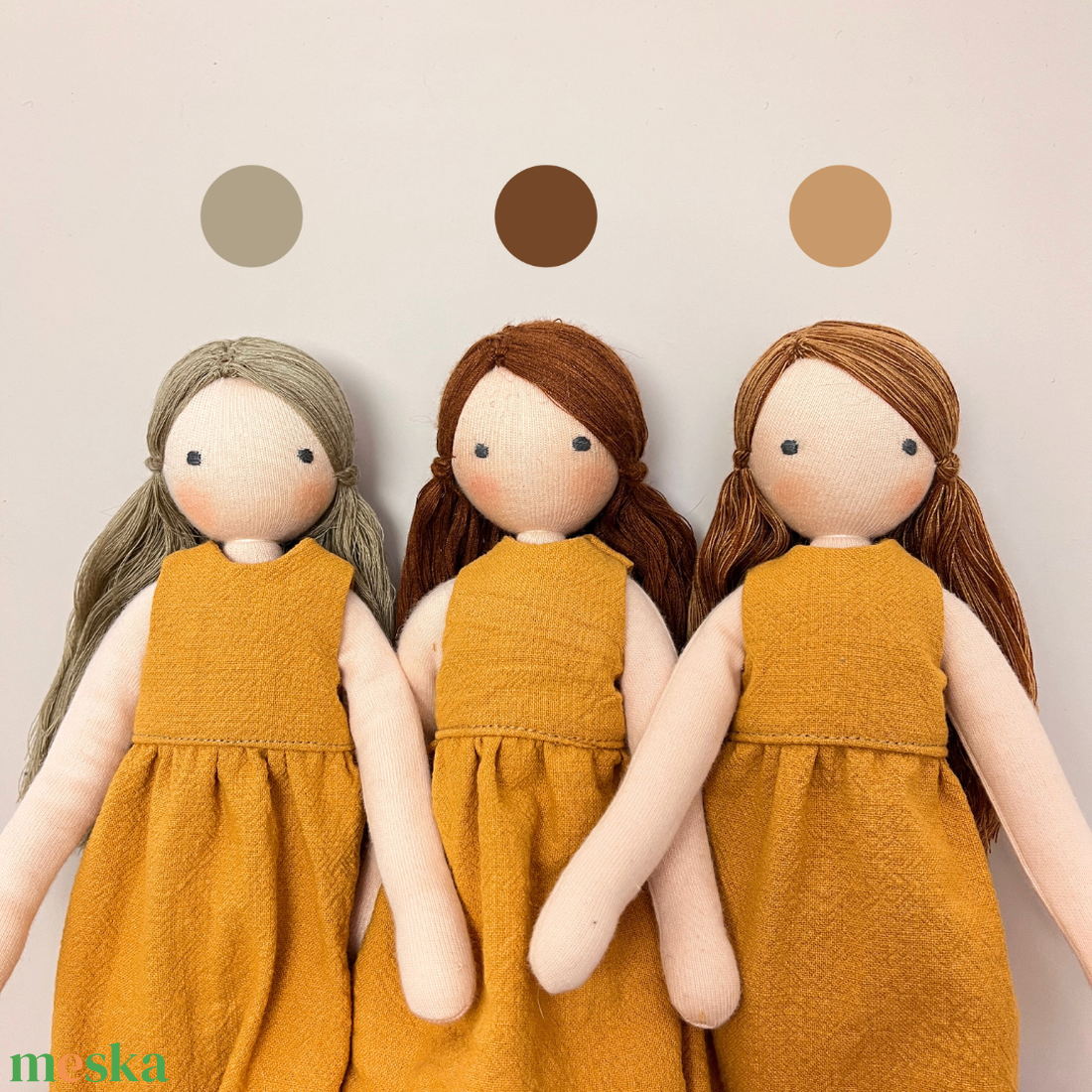 Bogi Baba sárga alapszettben - játék & sport - baba & babaház - öltöztethető baba - Meska.hu