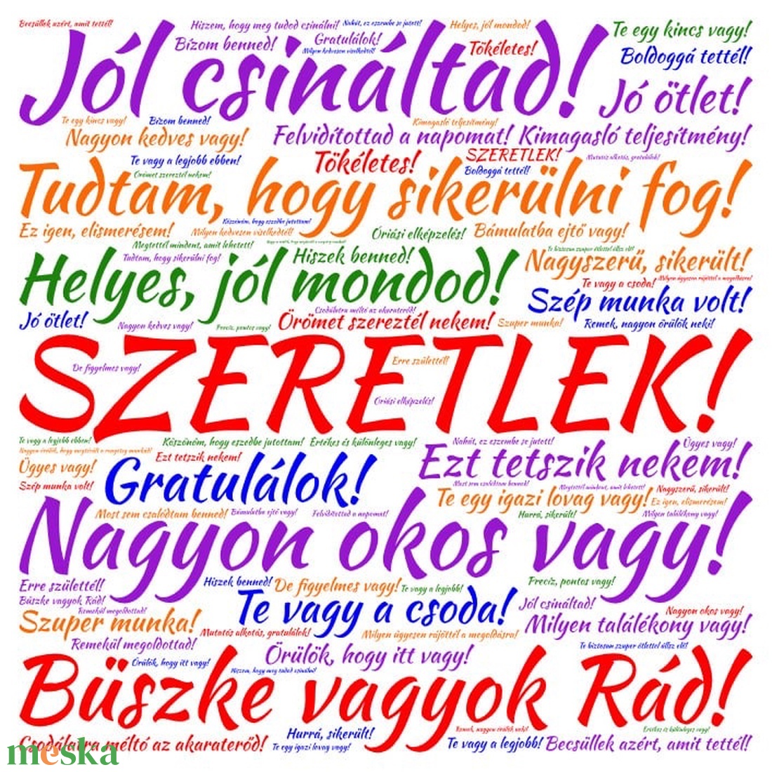 50 pozitív megerősítő mondat bögre - otthon & életmód - konyhafelszerelés, tálalás - tálalás - bögre & csésze - Meska.hu