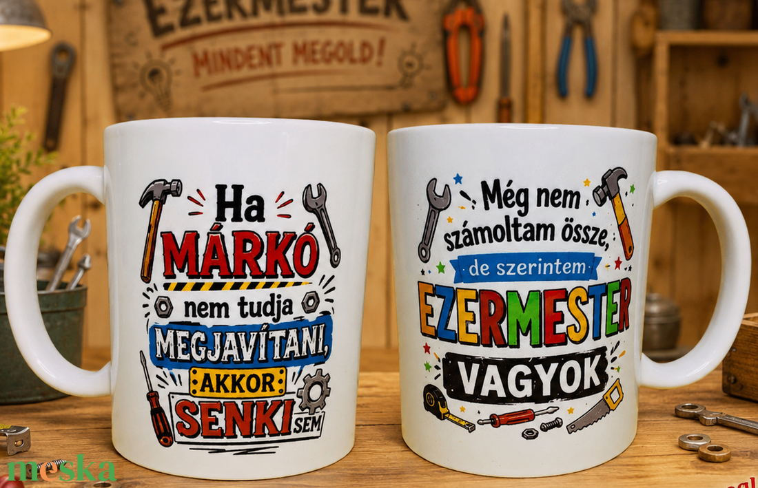 Ezermester bögre - otthon & életmód - konyhafelszerelés, tálalás - tálalás - bögre & csésze - Meska.hu