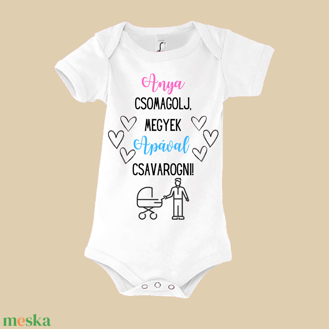 Anya csomagolj. Baba body - baba - mama - babaruházat - baba body - Meska.hu