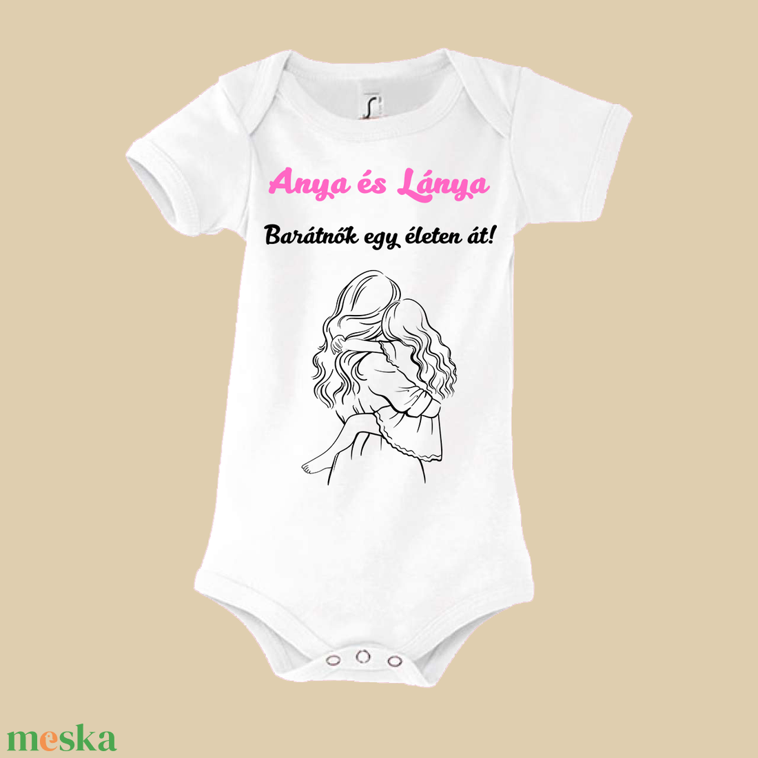 Anya és lánya baba body - baba - mama - babaruházat - baba body - Meska.hu