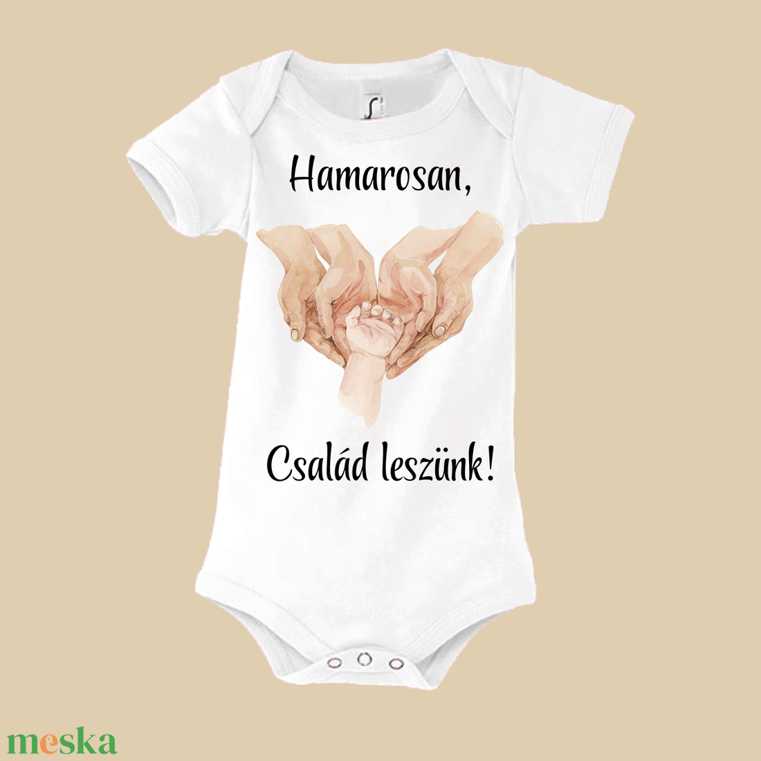 Hamarosan család leszünk baba Bódy - baba - mama - babaruházat - baba body - Meska.hu