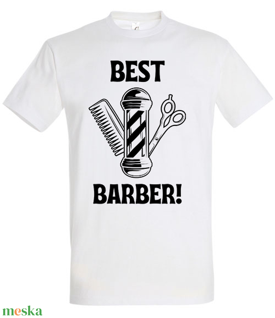 Best Barber, póló - ruha & divat - férfi ruha - póló - Meska.hu