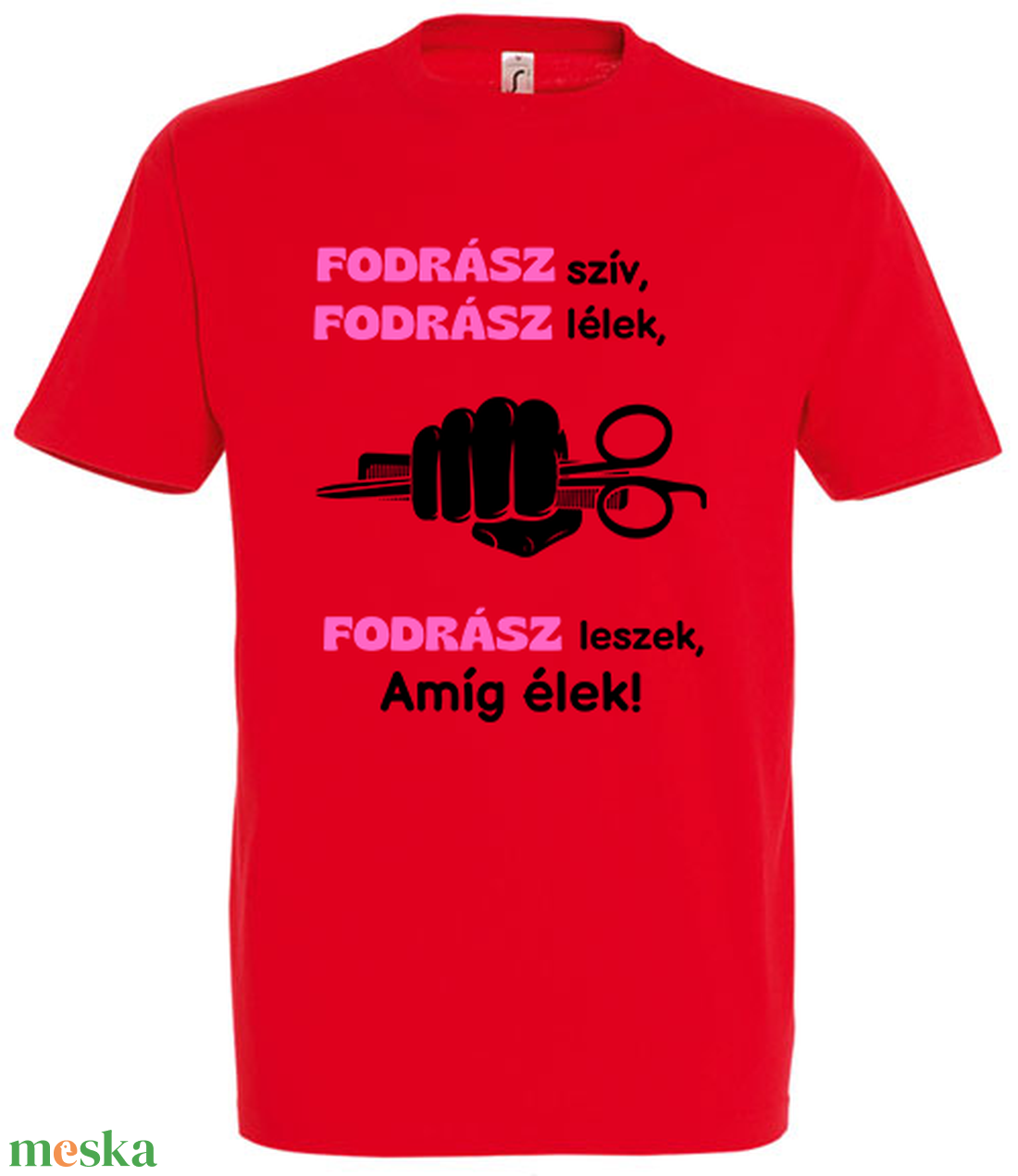 Fodrász szív, póló - ruha & divat - női ruha - póló, felső - Meska.hu