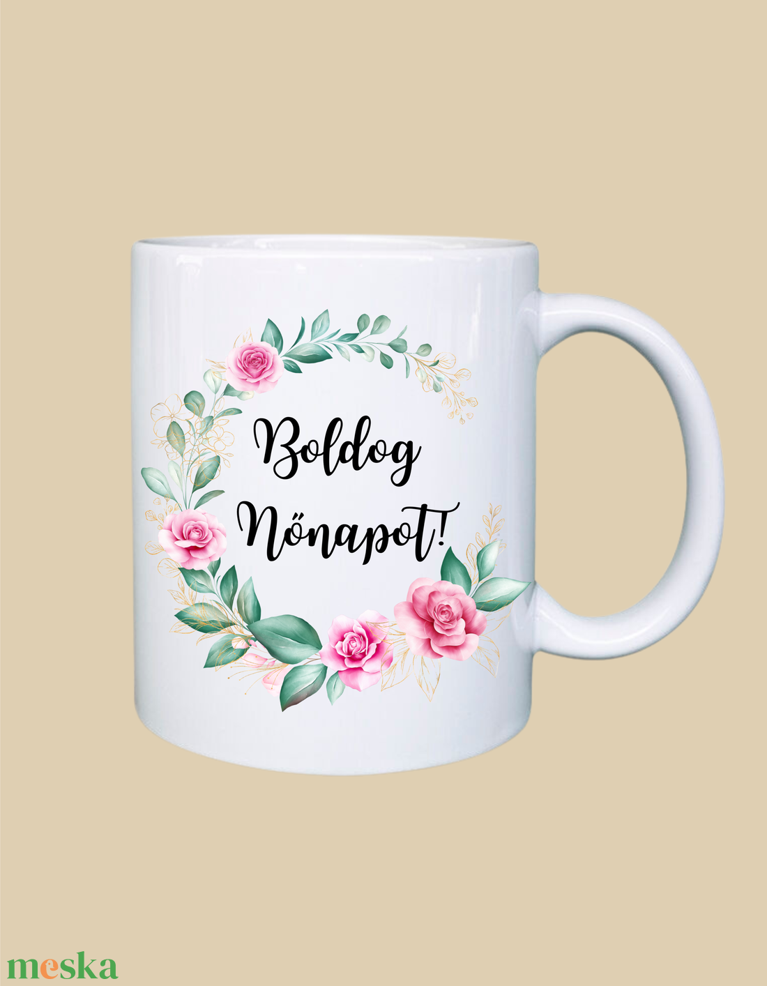 Boldog nőnapot, bögre - otthon & életmód - konyhafelszerelés, tálalás - tálalás - bögre & csésze - Meska.hu