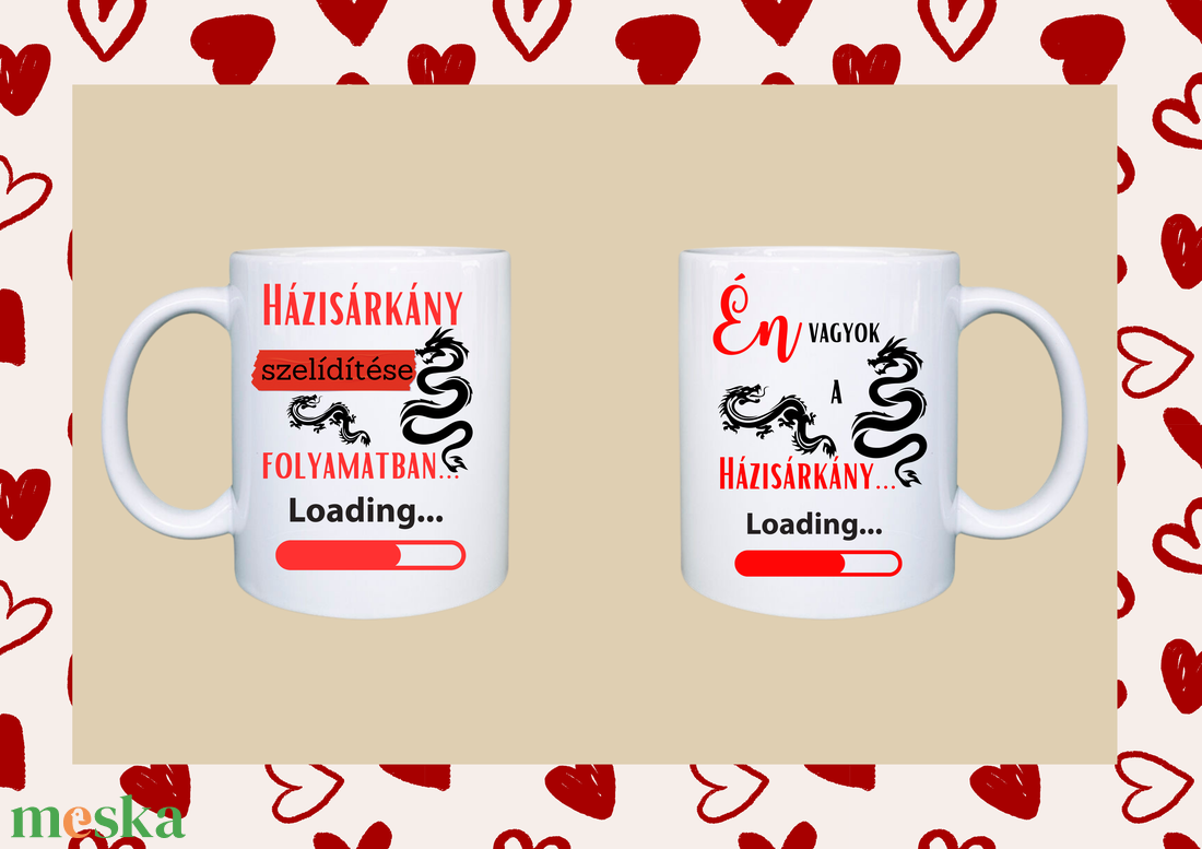 Házisárkány szelídítése (2 db os szett) - otthon & életmód - konyhafelszerelés, tálalás - tálalás - bögre & csésze - Meska.hu