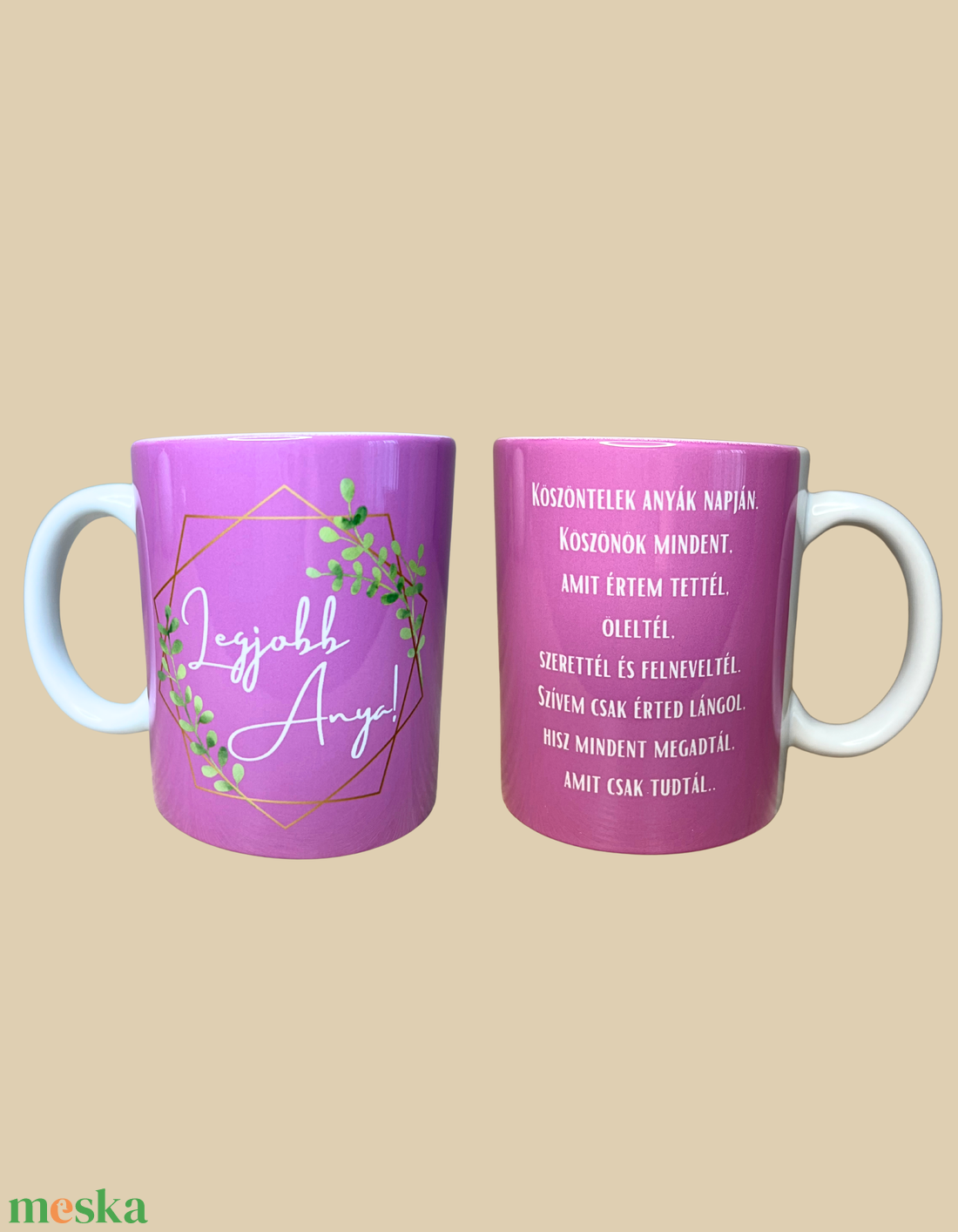 Köszöntelek anyák napján - otthon & életmód - konyhafelszerelés, tálalás - tálalás - bögre & csésze - Meska.hu