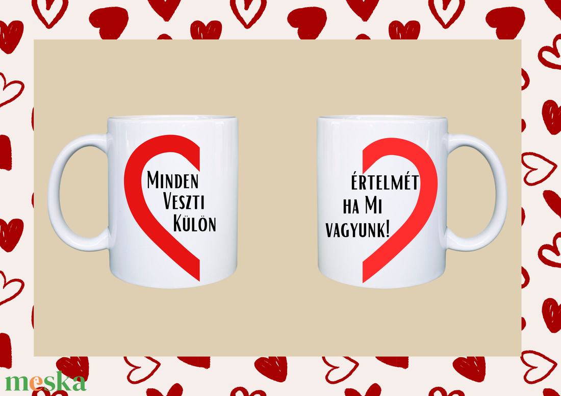 Minden értelmét veszti, (2 db os szett) - otthon & életmód - konyhafelszerelés, tálalás - tálalás - bögre & csésze - Meska.hu