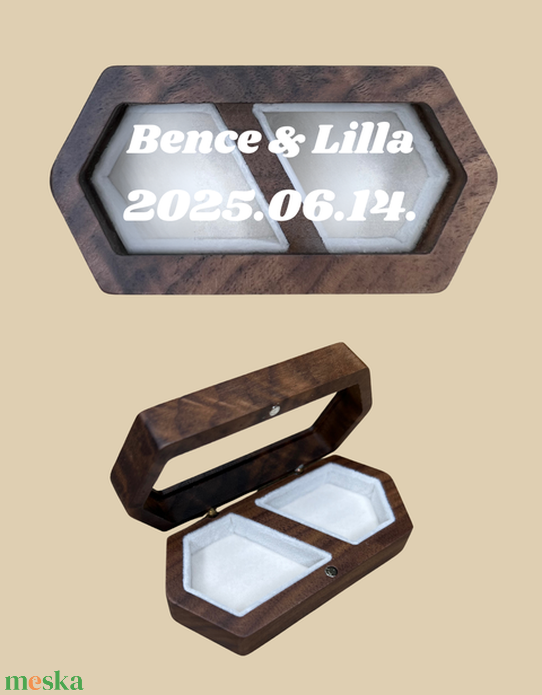 Esküvői gyűrűsdoboz - esküvő - kiegészítők - gyűrűtartó & gyűrűpárna - Meska.hu