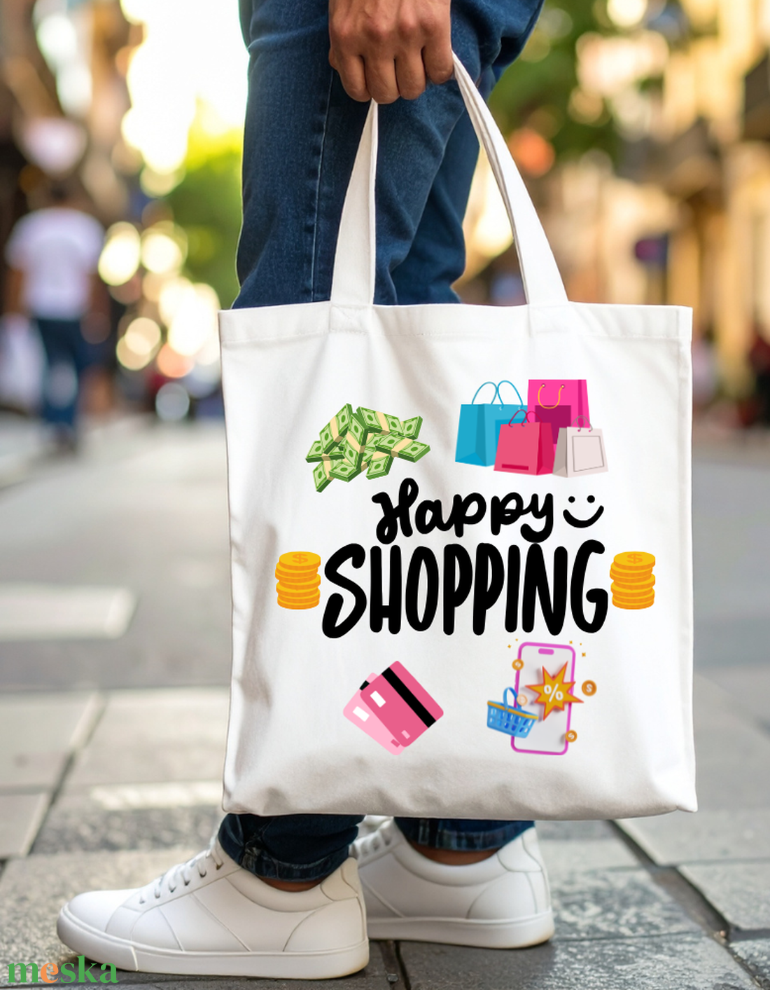 Vászonszatyor bármilyen szöveggel és képpel - táska & tok - bevásárlás & shopper táska - shopper, textiltáska, szatyor - Meska.hu