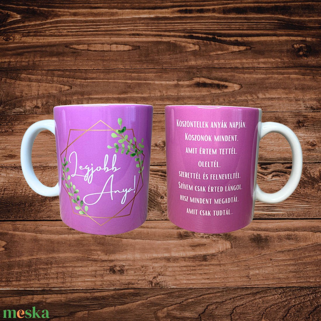 Köszöntelek anyák napján - otthon & életmód - konyhafelszerelés, tálalás - tálalás - bögre & csésze - Meska.hu