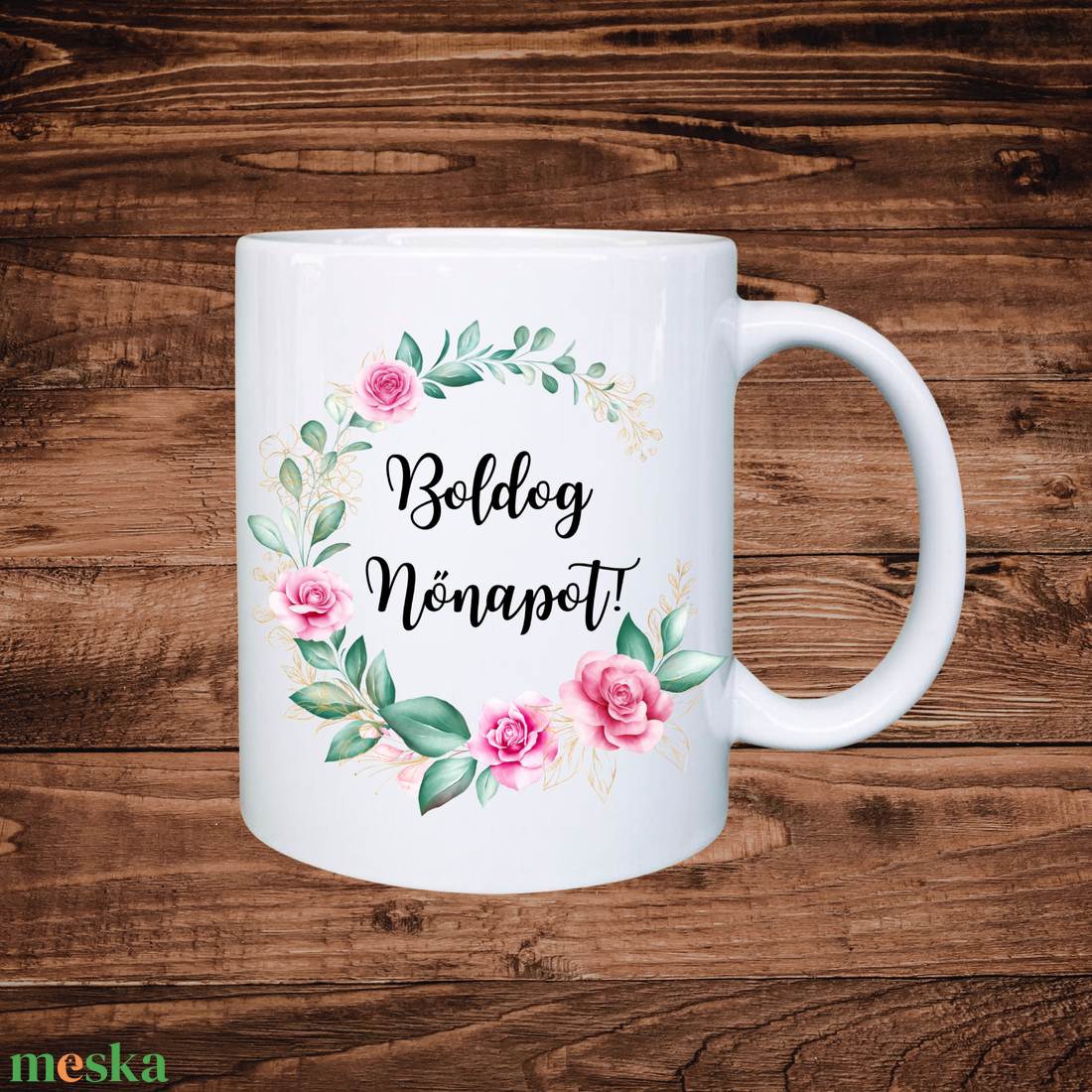 Boldog nőnapot, bögre - otthon & életmód - konyhafelszerelés, tálalás - tálalás - bögre & csésze - Meska.hu