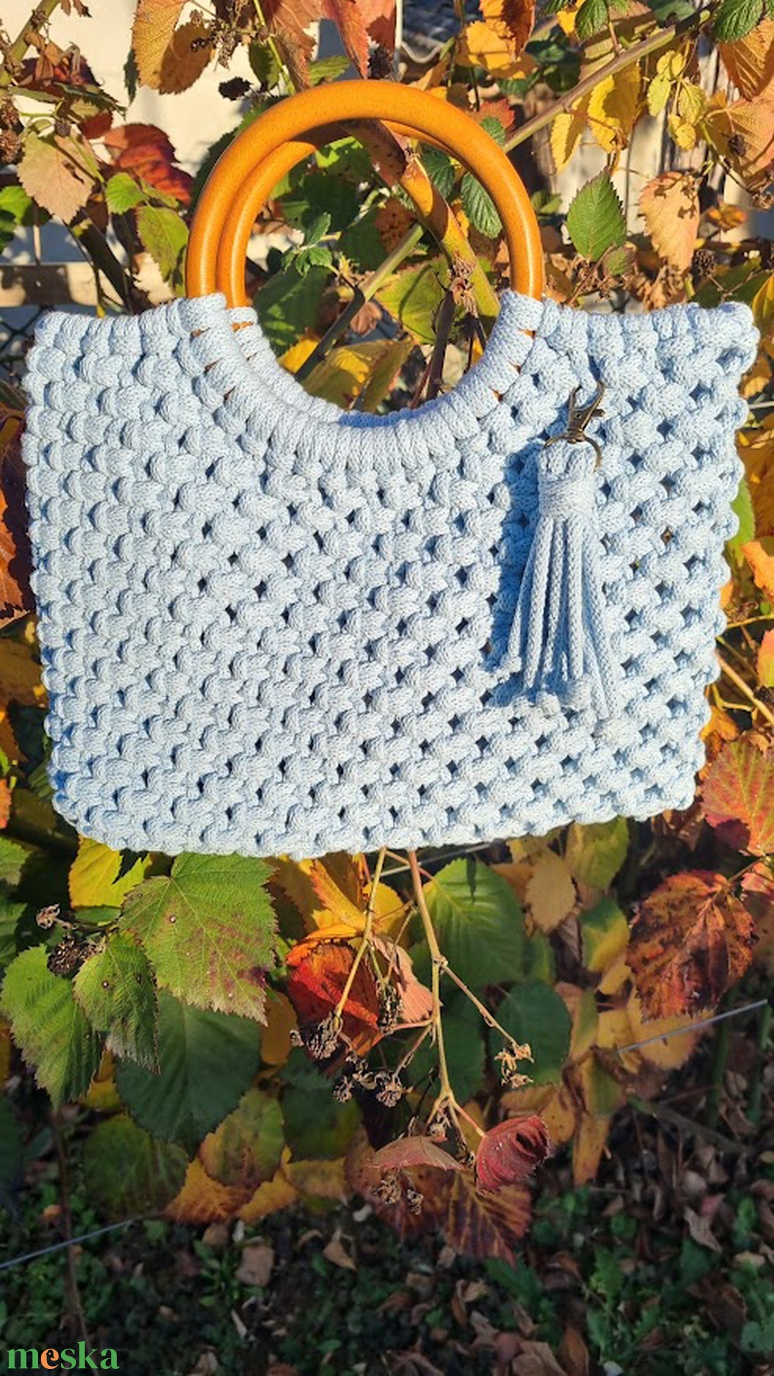Makramé elegancia táska - táska & tok - kézitáska & válltáska - kézitáska - Meska.hu