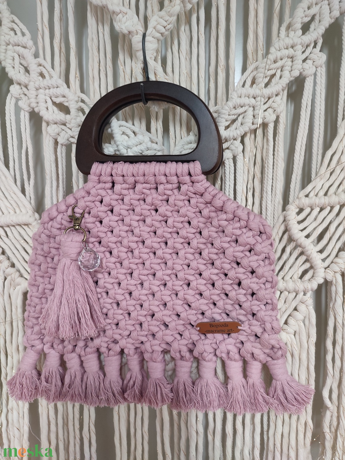 Téli báj- makramé kistáska - táska & tok - kézitáska & válltáska - kézitáska - Meska.hu