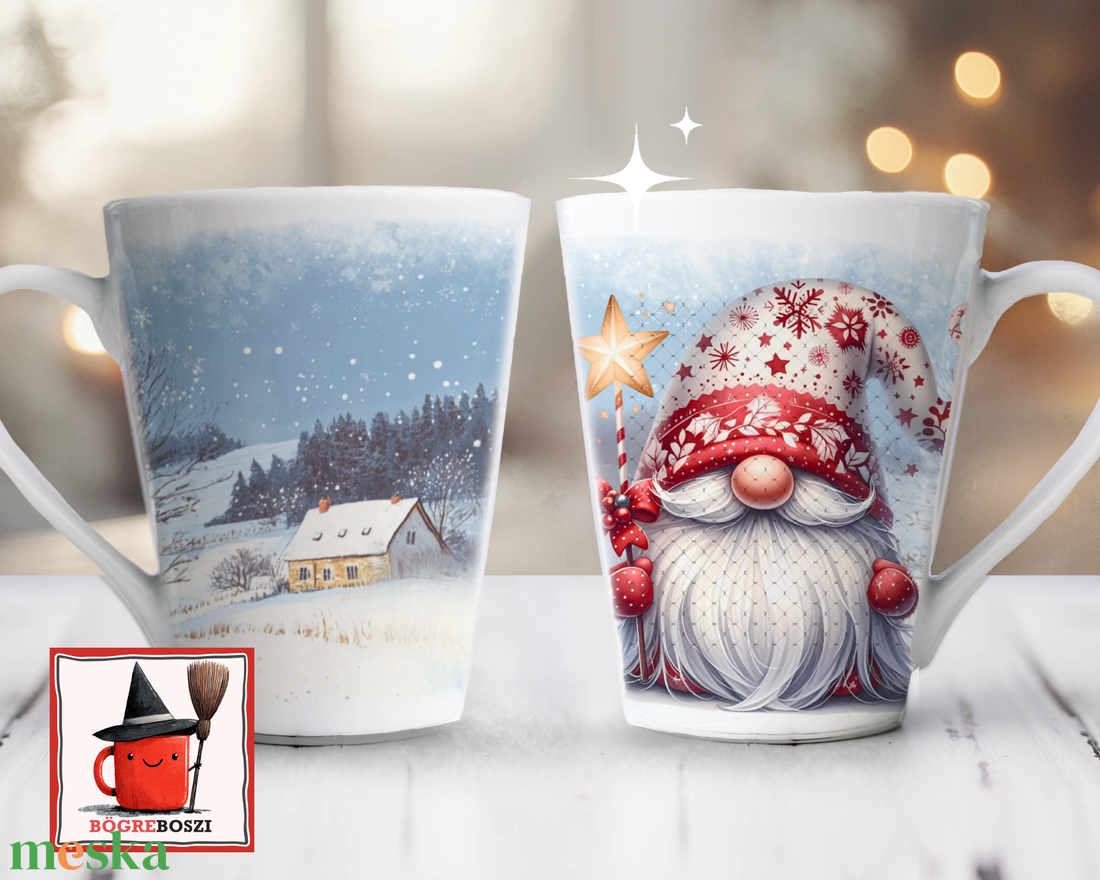 Karácsonyi Manó Latte Bögre  /  Twiggle - otthon & életmód - konyhafelszerelés, tálalás - tálalás - bögre & csésze - Meska.hu