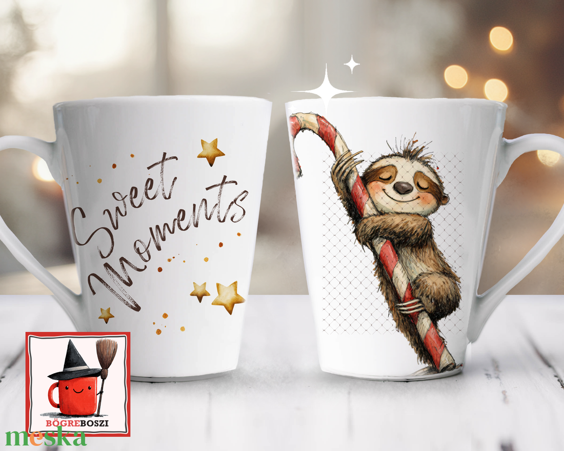 Karácsonyi Lajháros Latte Bögre / Sweet Dreams - otthon & életmód - konyhafelszerelés, tálalás - tálalás - bögre & csésze - Meska.hu Karácsonyi Lajháros Latte Bögre / Sweet Dreams - otthon & életmód - konyhafelszerelés, tálalás - tálalás - bögre & csésze - Meska.hu