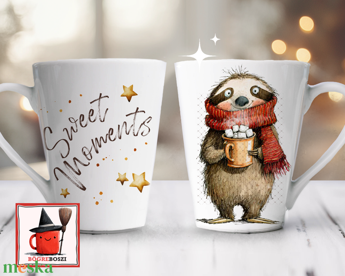 Karácsonyi Lajháros Latte Bögre  / Chocolate - otthon & életmód - konyhafelszerelés, tálalás - tálalás - bögre & csésze - Meska.hu