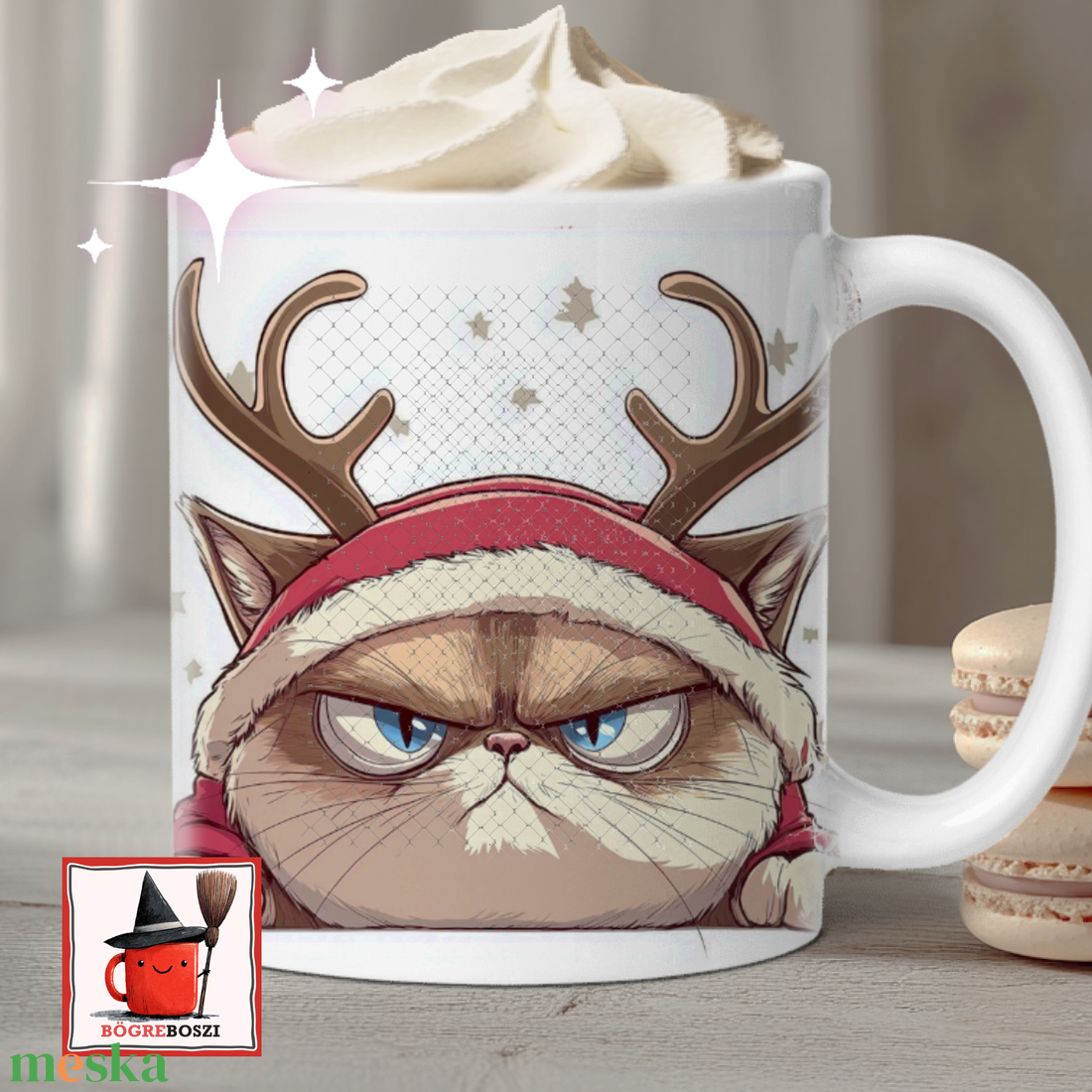 Karácsonyi Macskás Bögre / Grumpy Cat - otthon & életmód - konyhafelszerelés, tálalás - tálalás - bögre & csésze - Meska.hu Karácsonyi Macskás Bögre / Grumpy Cat - otthon & életmód - konyhafelszerelés, tálalás - tálalás - bögre & csésze - Meska.hu