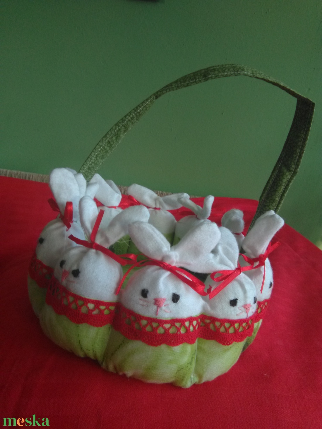Nyuszikosár - játék & sport - plüssállat & játékfigura - nyuszi - Meska.hu