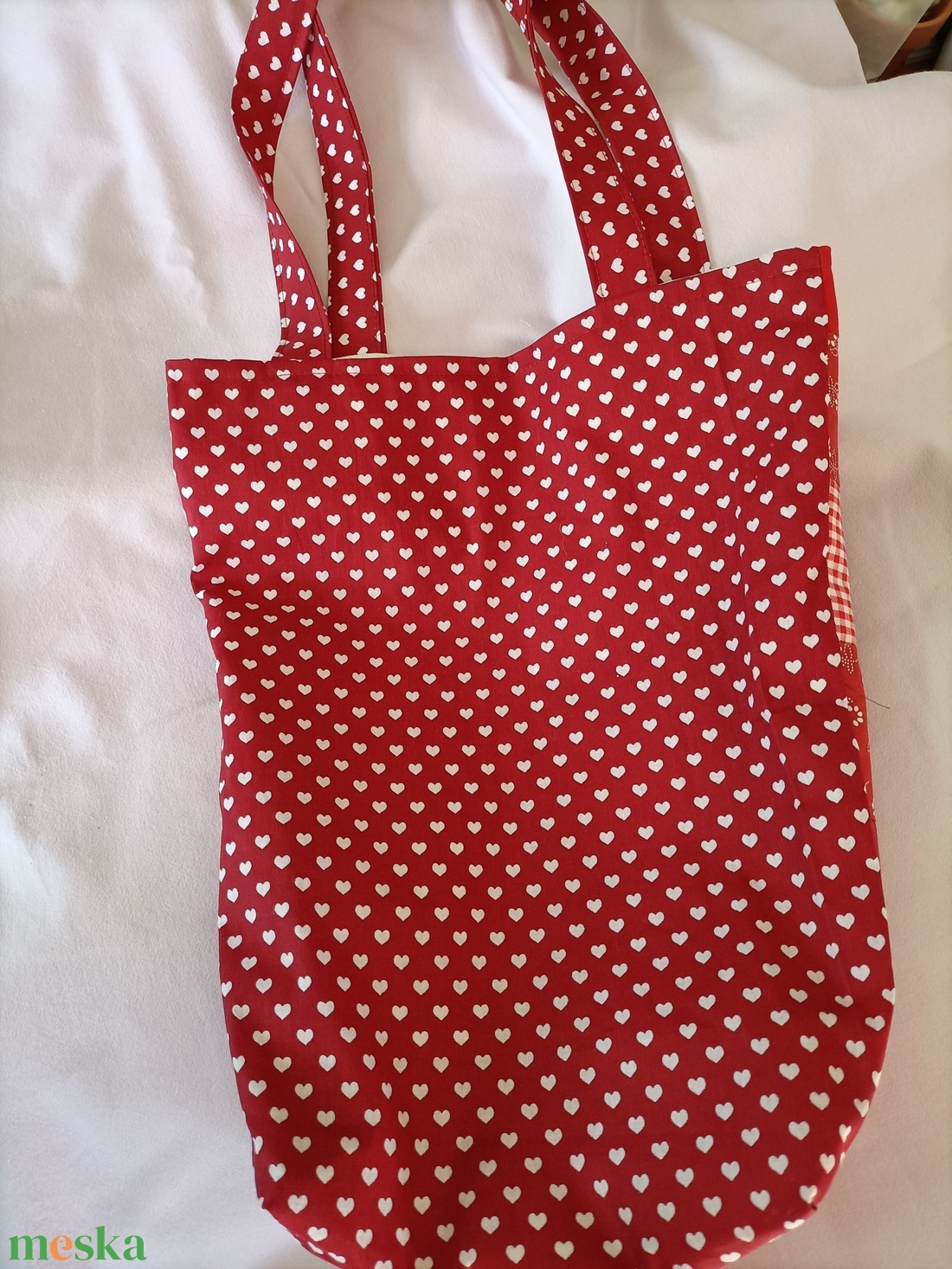 Piros táska - táska & tok - bevásárlás & shopper táska - shopper, textiltáska, szatyor - Meska.hu