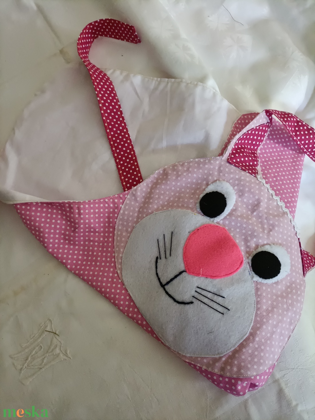 Nyuszis kötény - otthon & életmód - konyhafelszerelés, tálalás - konyhai textil - kötény - Meska.hu