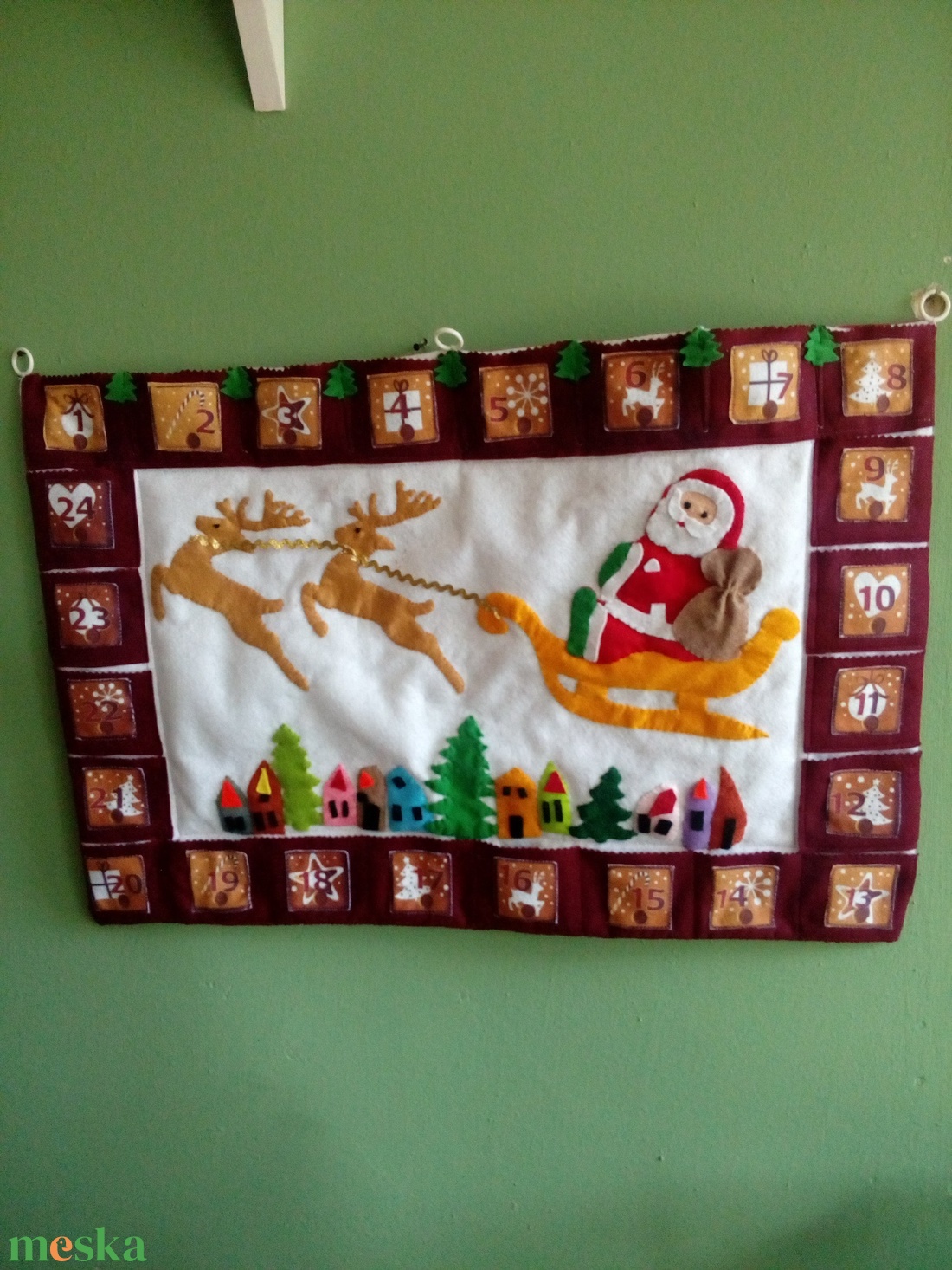 Fehér adventi naptár - karácsony - adventi díszek - adventi naptár - Meska.hu Fehér adventi naptár - karácsony - adventi díszek - adventi naptár - Meska.hu