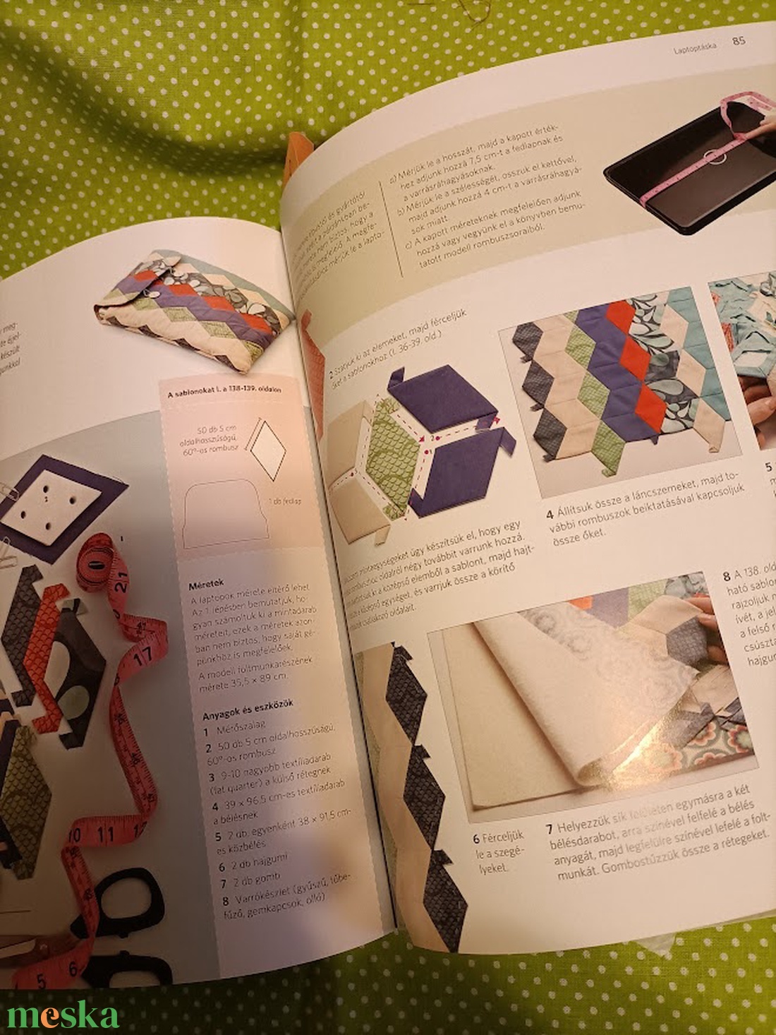 Patchwork otthon és útközben-kézimunka könyv - kellékek & szerszámok - könyv, újság - új könyv - Meska.hu Patchwork otthon és útközben-kézimunka könyv - kellékek & szerszámok - könyv, újság - új könyv - Meska.hu